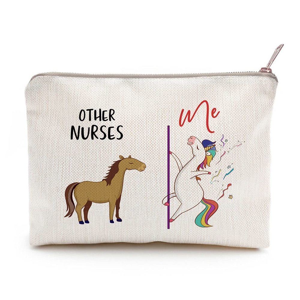 Nurse Gifts Other Nurse Versus Me Makeup Bag Gifts Funny Cosmetic Case🦛